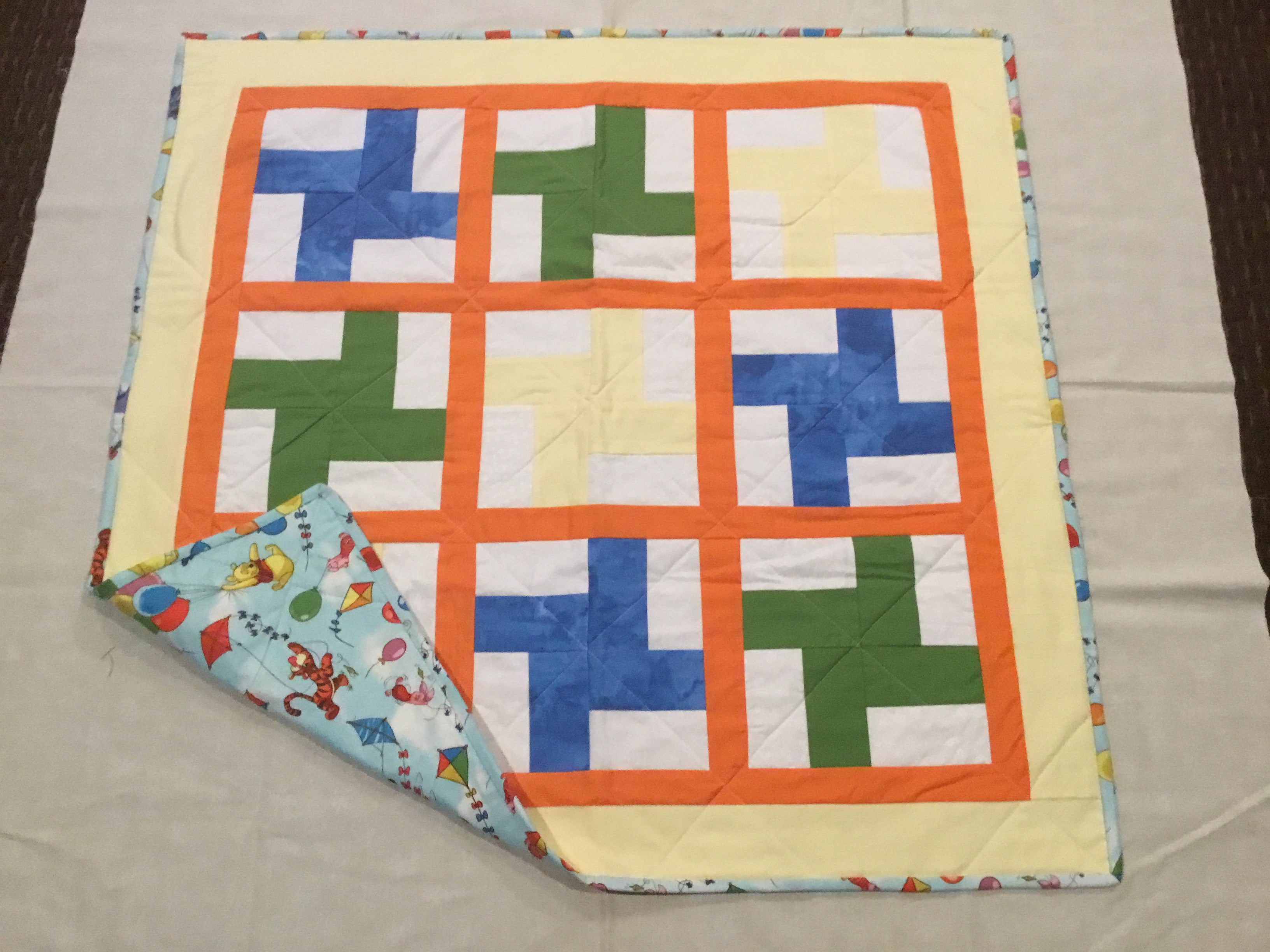Primary and Secondary Color Baby Quilt