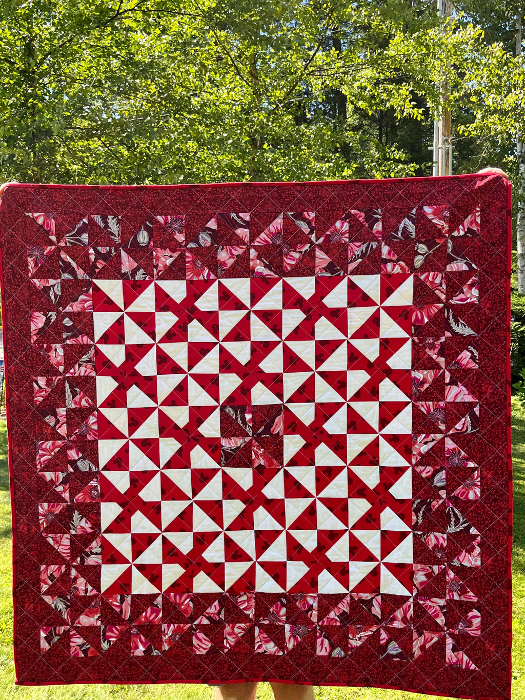 Red Pinwheel Quilt
